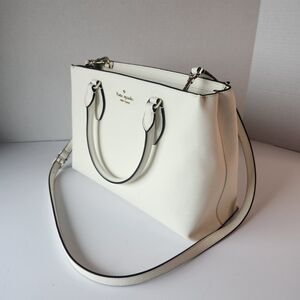 Kate Spade Cream Satchel Tote with Crossbody Strap